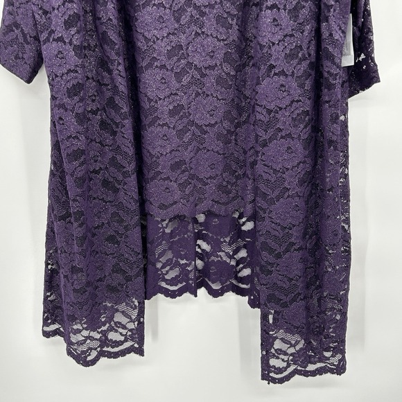 Catherines Lace Tank and Duster Set Size 22WP Purple Mature Feminine Romantic - Picture 3 of 16